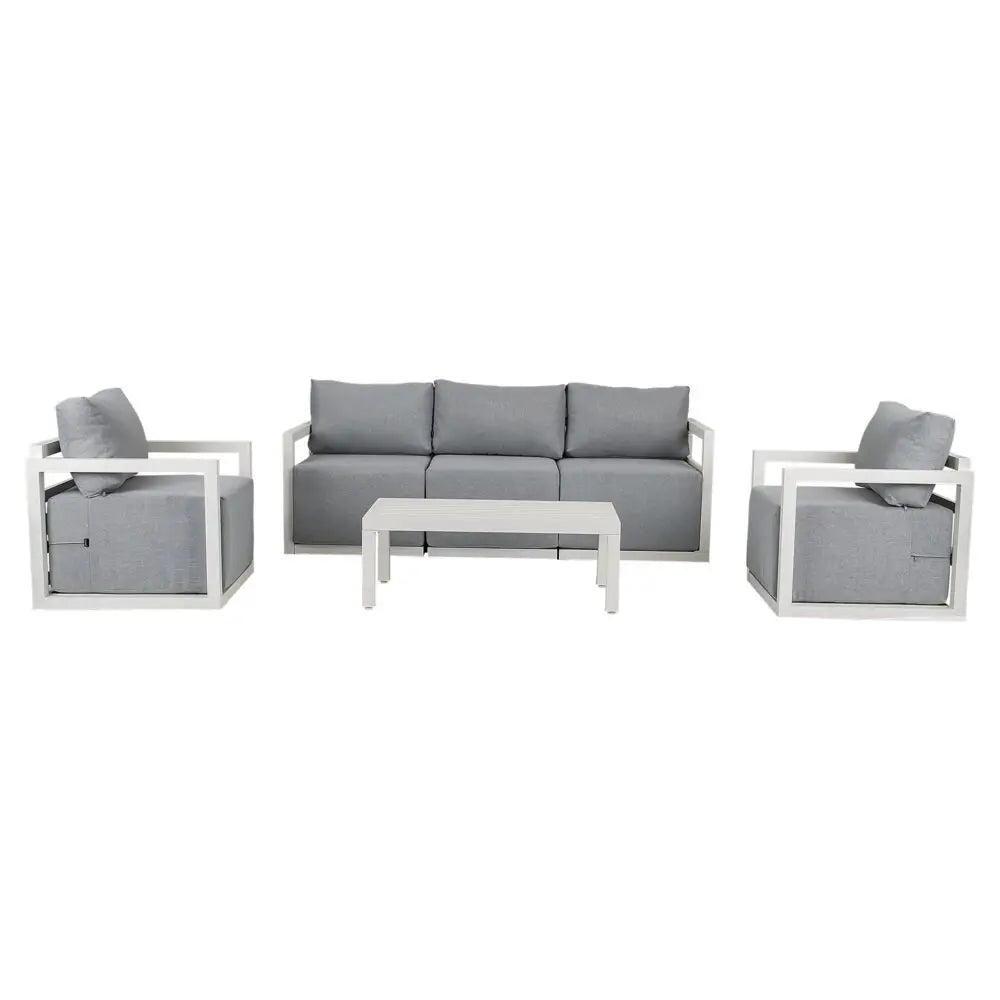 Alfresco 5-Seater Deep-Seated Patio Set – Charcoal Grey - Furniture > Outdoor