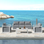 Alfresco 5-Seater Deep-Seated Patio Set – Charcoal Grey - Furniture > Outdoor