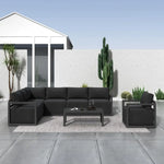 Alfresco 7-Seat Garden Lounge Set – Charcoal Grey - Furniture > Outdoor