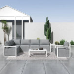 Alfresco 7-Seat Garden Lounge Set – Charcoal Grey - Furniture > Outdoor