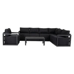 Alfresco 7-Seat Garden Lounge Set – Charcoal Grey - Furniture > Outdoor