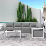Alfresco Contemporary All-Weather Lounge Set – Charcoal Grey - Furniture > Outdoor