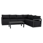 Alfresco Contemporary All-Weather Lounge Set – Charcoal Grey - Furniture > Outdoor