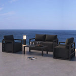 Alfresco Serenity Outdoor Lounge Set – Charcoal Grey - Furniture > Outdoor