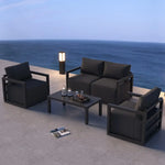 Alfresco Serenity Outdoor Lounge Set – Charcoal Grey - Furniture > Outdoor