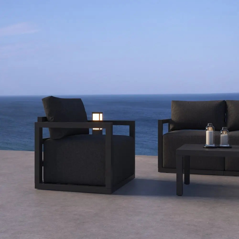 Alfresco Serenity Outdoor Lounge Set – Charcoal Grey - Furniture > Outdoor