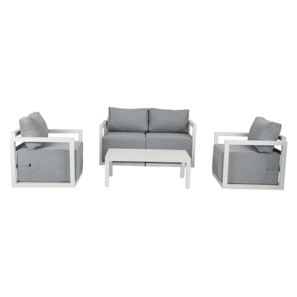 Alfresco Serenity Outdoor Lounge Set – White - Furniture > Outdoor