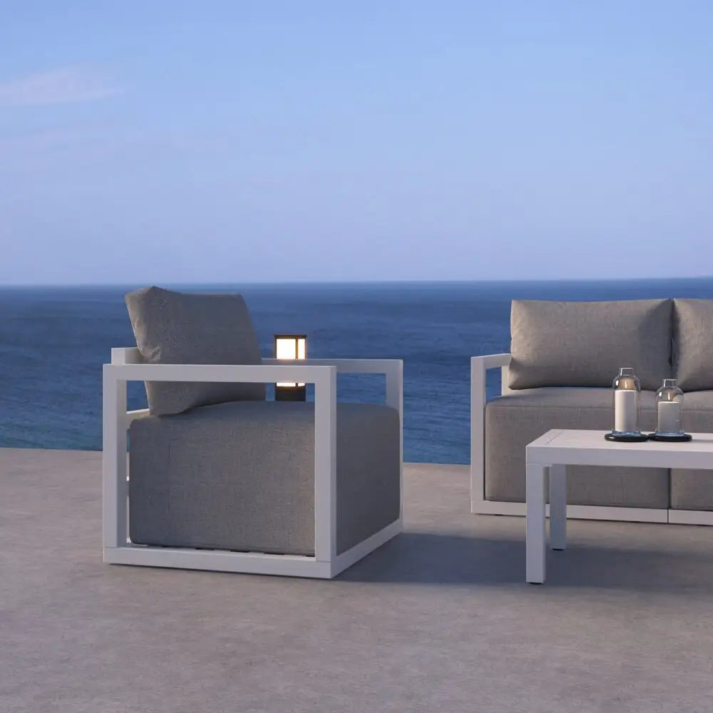 Alfresco Serenity Outdoor Lounge Set – White - Furniture > Outdoor