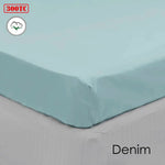 Algodon 300TC Cotton Fitted Sheet Long Single Size Denim - Home & Garden > Bedding > Bed Sheets