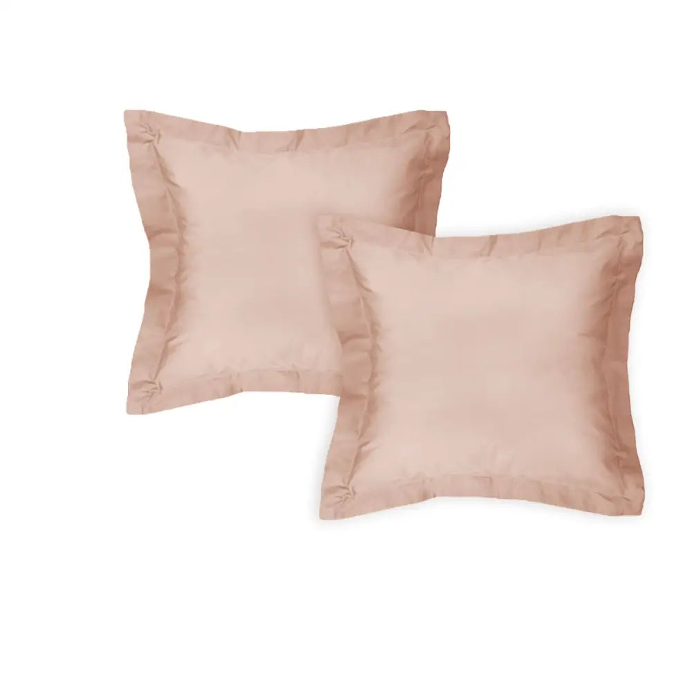 Algodon Pair of 300TC Cotton European Pillowcases Pink - Home & Garden > Bedding > Pillowcases