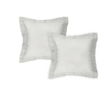 Algodon Pair of 300TC Cotton European Pillowcases Silver - Home & Garden > Bedding > Pillowcases