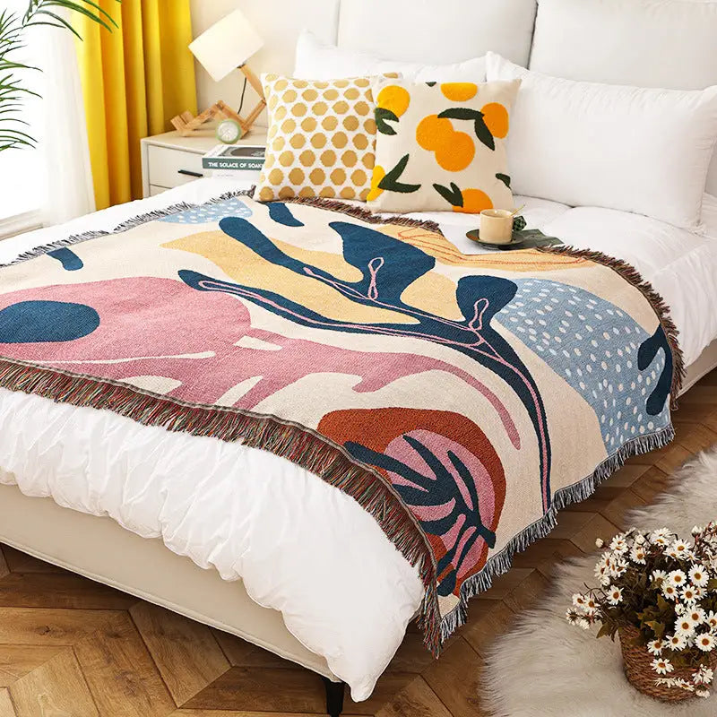 Alice INS-Style Illustrated Line Blanket - Multi-Use Design - Home & Garden > Bedding > Blankets & Throws