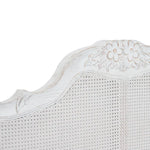 Alice King Size Bed Frame Rattan Timber Wood Mattress Base Distressed White - Furniture > Bedroom