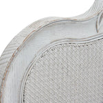 Alice King Size Bed Frame Rattan Timber Wood Mattress Base Distressed White - Furniture > Bedroom