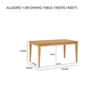 ALLEGRO Dining Table + 4x MESI Dining Chair + MESI Bench - 6 Piece Dining Set - Natural - Furniture > Dining > Dining