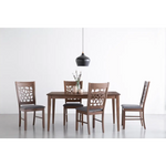 ALLEGRO Dining Table + 6x ASBEL Dining Chair - 7 Piece Dining Set - Cocoa - Furniture > Dining > Dining Set