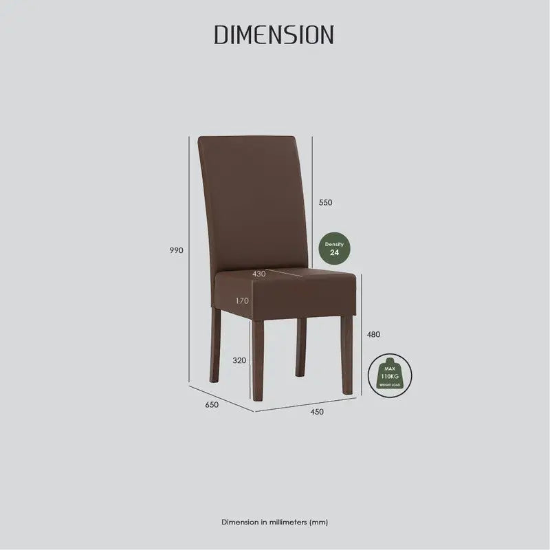 ALLEGRO Dining Table + 6x MESI Dining Chair - 7 Piece Dining Set - Cocoa - Furniture > Dining > Dining Set