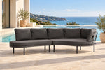 Almara Left End Open Outdoor Sofa - Charcoal - poolside lifestyle