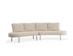 Almara Open Ends Outdoor Sofa - Beige - Beige - white background