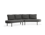 Almara Open Ends Outdoor Sofa - Charcoal - Dark Grey - white background