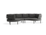 Almara Return Ends Outdoor Sofa - Charcoal - Dark Grey - white background