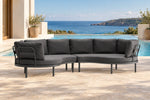 Almara Return Ends Outdoor Sofa - Charcoal - poolside lifestyle