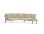 Almara Right End Open Outdoor Sofa - Beige - Beige - white background