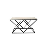 Alsea Console Table Black Base - White Marble - Furniture > Dining > Buffets & Sideboards