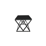 Alsea Side Table Black Base - Black Glass - Furniture > Living Room > Side Tables