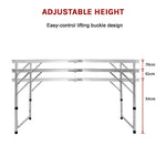 Aluminium Folding Table 120cm Portable Indoor Outdoor Picnic Party Camping Tables - Furniture > Office