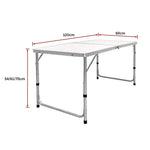 Aluminium Folding Table 120cm Portable Indoor Outdoor Picnic Party Camping Tables - Furniture > Office
