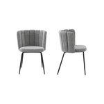 Amelia Boucle Grey Dining Chair - Set of 2 - Furniture > Dining > Kitchen & Dining Chairs