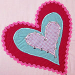Amia Hearts Embroidered Quilt Cover Set Single - Home & Garden > Bedding