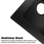 AMIRRA Kitchen Stainless Steel Sink 440mm x 440mm with Nano Coating (Silver Black) AMR-KS-101-LH - Appliances > Kitchen