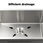 AMIRRA Kitchen Stainless Steel Sink 600mm x 450mm (Silver) AMR-KS-102-LH - Appliances > Kitchen Appliances