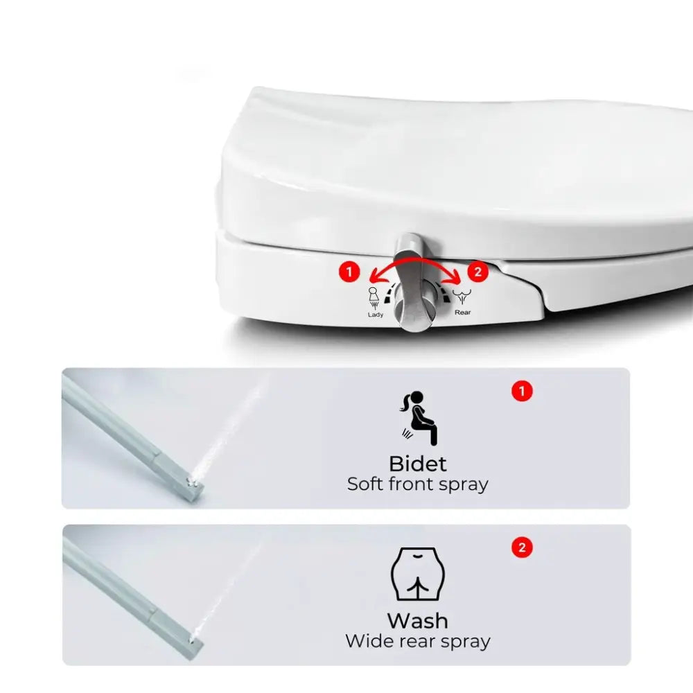 Amirra Non-electric Bidet Seat (Anti-Siphon) - Furniture > Bathroom > Bidets