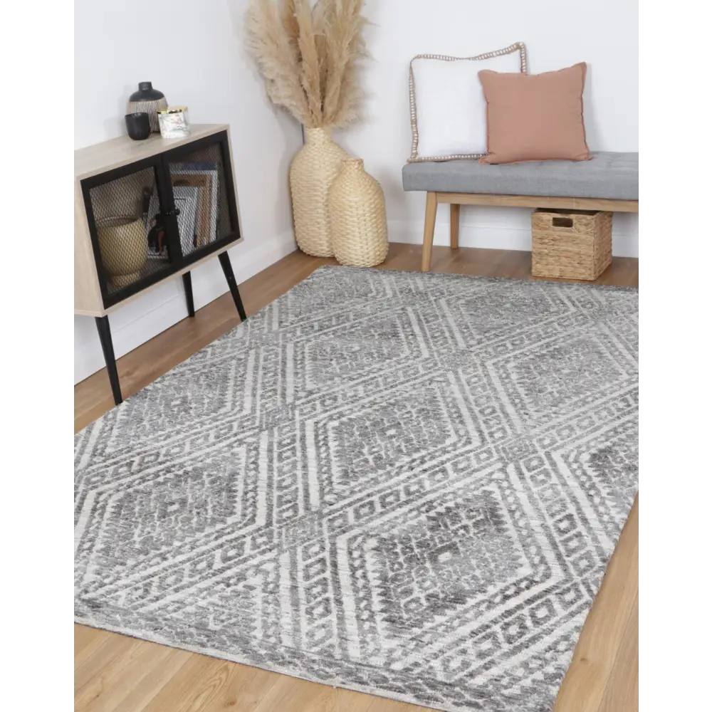 Amritsar AMRI05 Charcoal & Beige 160X230 - Home & Garden > Rugs