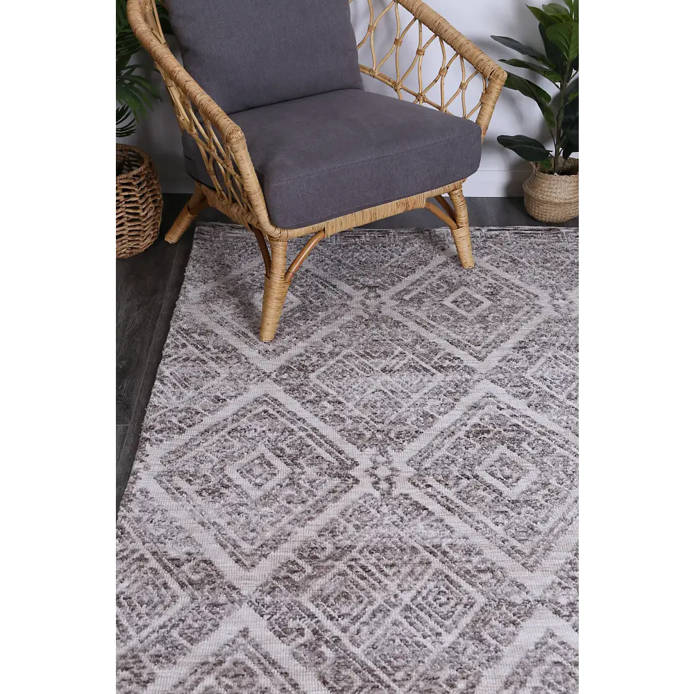 Amritsar Glenfalls Grey Tribal Rug 160X230 - Home & Garden > Rugs