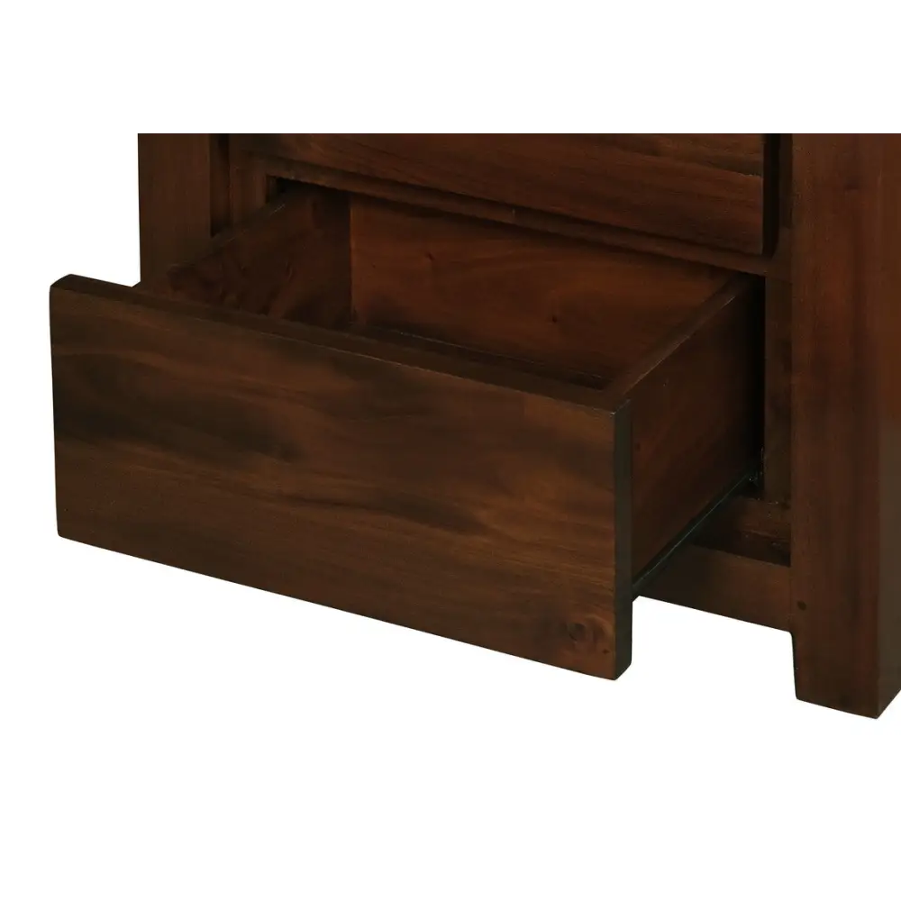 Amsterdam 2 Drawer Bedside Table (Mahogany) - Furniture > Bedroom > Bedside Tables