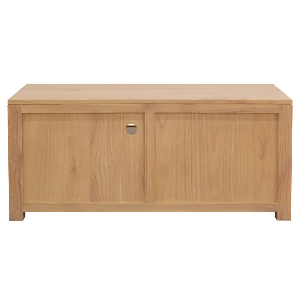 Amsterdam 2 Drawer Solid White Cedar Wood Entertainment Unit (Natural) - Home & Garden > Home & Garden Others