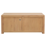 Amsterdam 2 Drawer Solid White Cedar Wood Entertainment Unit (Natural) - Home & Garden > Home & Garden Others
