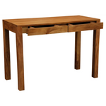 Amsterdam Solid Mahogany Timber 2 Drawer Desk (Light Pecan) - Home & Garden > Home Office Accessories