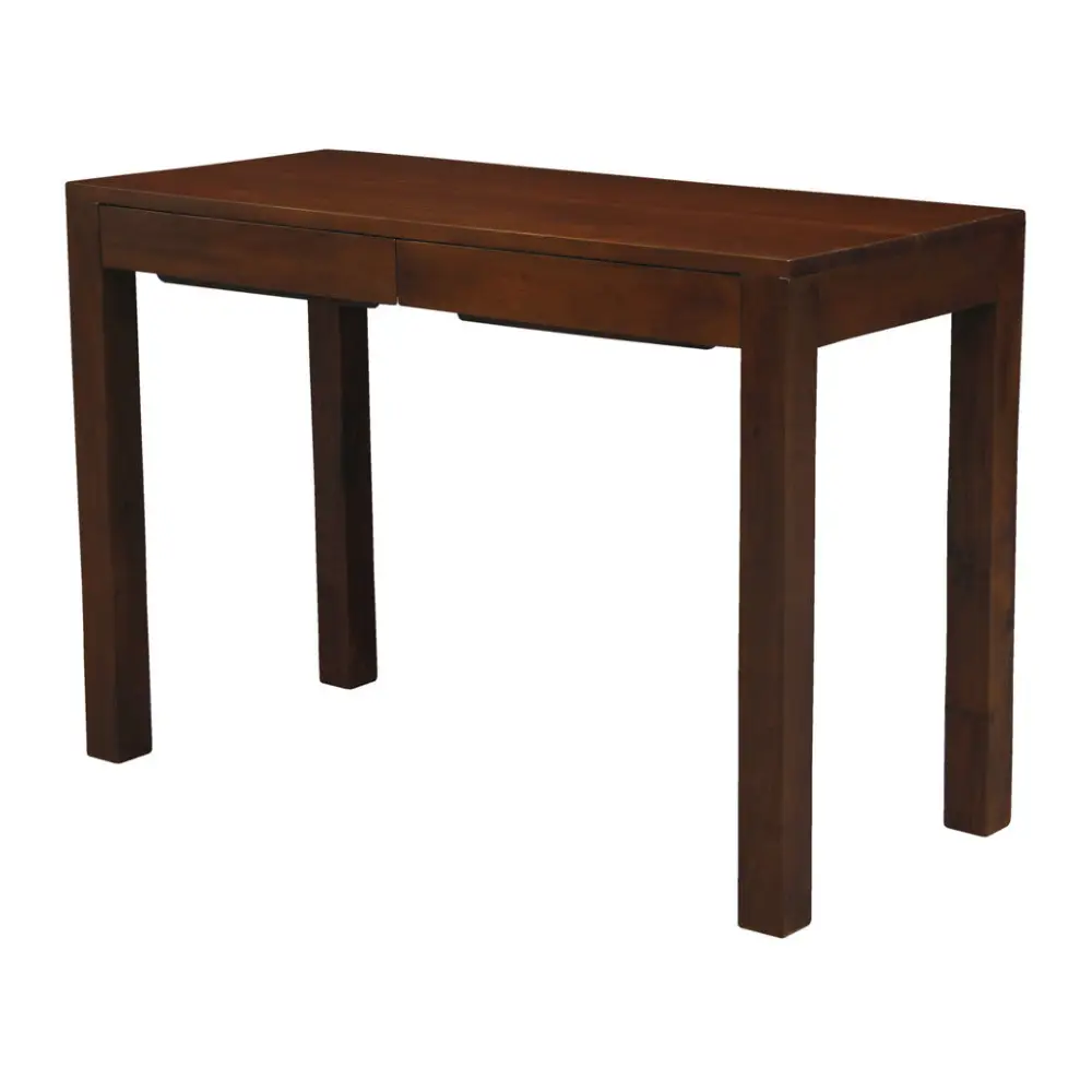 Amsterdam Solid Mahogany Timber 2 Drawer Desk (Mahogany) - Home & Garden > Home Office Accessories