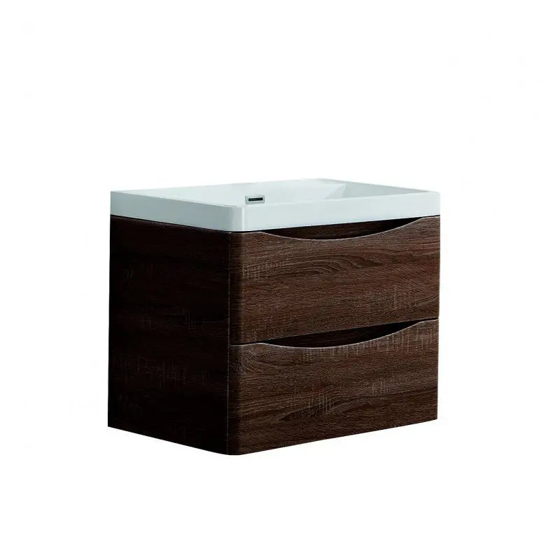Ancona wall hung bathroom vanity 600mm Rose wood - Furniture > Bathroom