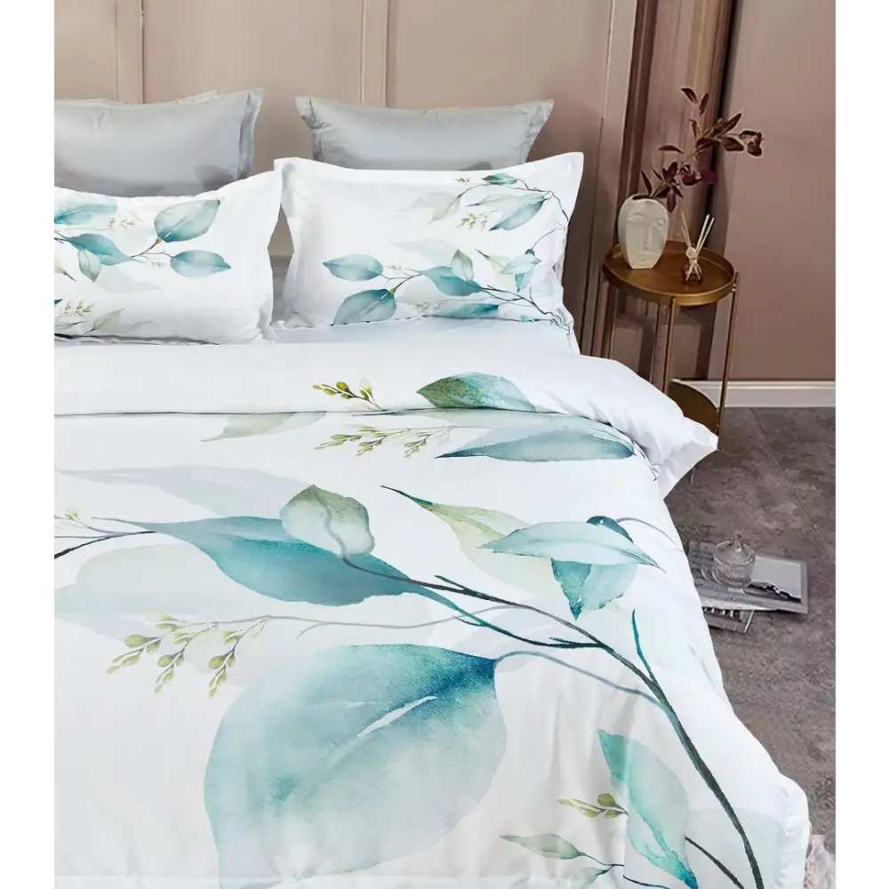 Angelis Leaves Quilt Cover Set - King Size - Home & Garden > Bedding