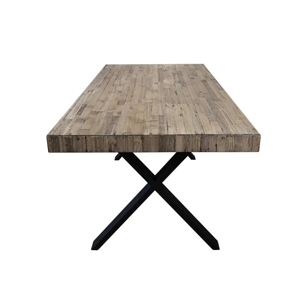 Anika 7pc Dining Set 180cm Table 6 Fabric Chair - Charcoal Smoke - Furniture > Dining