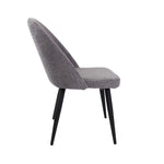 Anika 7pc Dining Set 180cm Table 6 Fabric Chair Fog - Smoke - Furniture > Dining