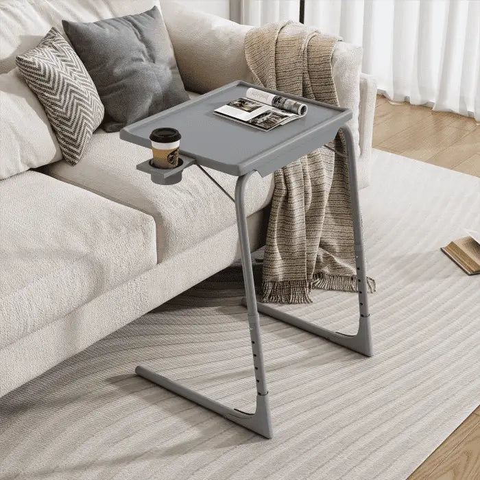 Anywhere Laptop Pro Desk in Silver Grey - Furniture > Living Room > Side Tables