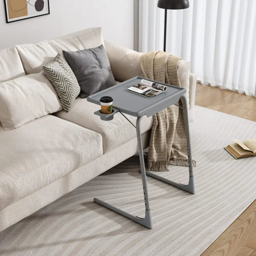 Anywhere Laptop Pro Desk in Silver Grey - Furniture > Living Room > Side Tables
