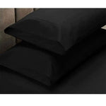 Apartmento 225TC Fitted Sheet Set King Black plus 2 Pillowcases - Home & Garden > Bedding